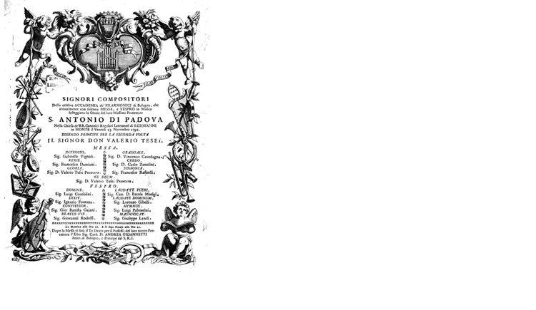 Messa in onore del Cardinale Gioannetti (23 novembre 1792), locandina - Bologna, Accademia Filarmonica