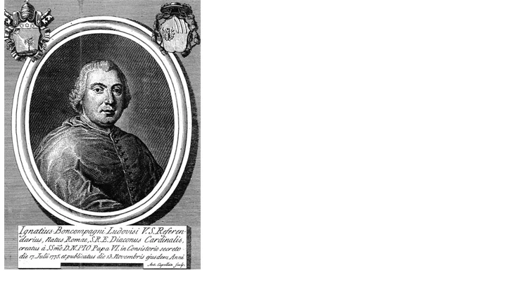 Il Cardinale Ignazio Boncompagni Ludovisi, incisione di Antonio Capellan - Bologna, Archiginasio, Gabinetto disegni e stampe